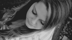 Woman monochrome outdoors brunettes models jasmine