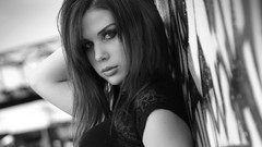 Woman monochrome outdoors Christine Cerise