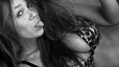 Woman monochrome piercing redheads Leanna Decker Cybergirls