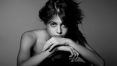 Woman monochrome Simple Background grayscale