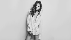 Woman monochrome Simple Background no bra