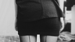 Woman monochrome skirts pantyhose amateurs body parts