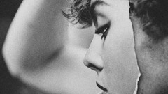 Woman monochrome smoking