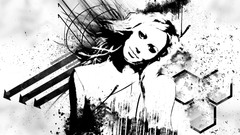 Woman monochrome stacy keibler artwork