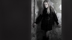 Woman monochrome stockings blondes