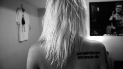 Woman monochrome tattoos