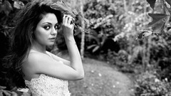 Woman monochrome USA Actress brunettes mila kunis models