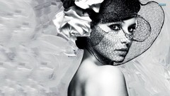 Woman monochrome veil cheryl cole models nude black veil