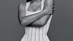 Woman monochrome zoe saldana grayscale