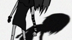 Woman Monsters monochrome happy Simple Background