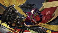 Woman Monsters Swords long hair anime girls redjuice anime boys