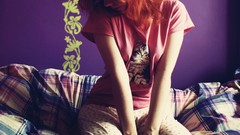 Woman morning beds awakening redheads