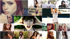 Woman mosaic brunettes