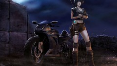 Woman motorbikes