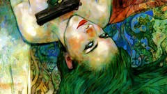 Woman multicolor artwork