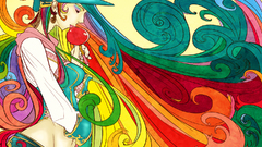 Woman multicolor artwork