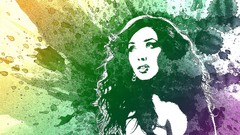 Woman multicolor vectors