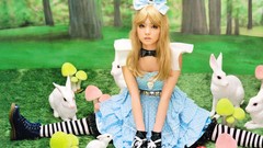 Woman mushrooms Japanese Alice models cosplay Sayumi Michishige