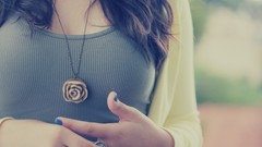 Woman nail polish necklaces