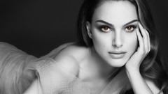 Woman Natalie Portman Actress models grayscale