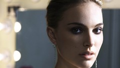Woman Natalie Portman faces Actress earrings brunettes
