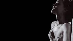 Woman Natalie Portman grayscale