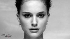 Woman Natalie Portman monochrome models