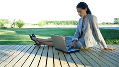 Woman nature outdoors Laptops