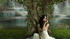 Woman nature Trees dress