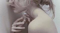 Woman neck blondes pale skin topless