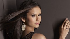 Woman Nina Dobrev faces Actress brunettes portraits