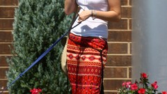 Woman no bra Paparazzi