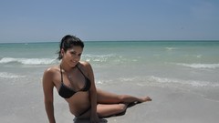 Woman ocean bikini Sunny