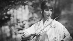 Woman old models susan coffey grayscale