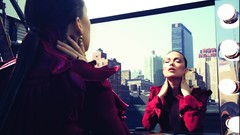 Woman Olivia Wilde Actress earrings closed eyes