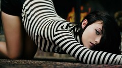 Woman Olivia Wilde faces models black hair