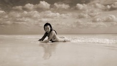 Woman Olivia Wilde Sea