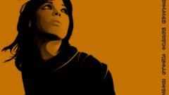 Woman orange abstract romantic