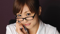 Woman oriental girls with glasses