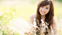 Woman outdoors asians