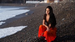 Woman outdoors black hair ukrainian Macy B eternal desire 