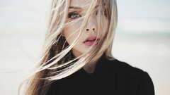 Woman outdoors blondes