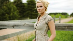 Woman outdoors blondes