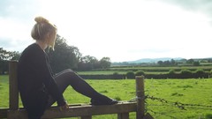 Woman outdoors blondes