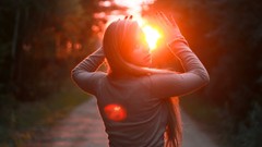 Woman outdoors blondes