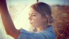 Woman outdoors blondes