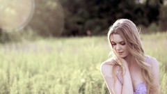 Woman outdoors blondes