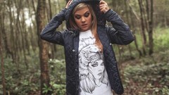 Woman outdoors blondes