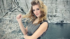 Woman outdoors blondes