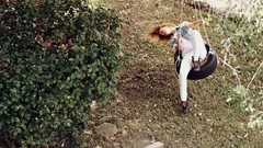 Woman outdoors blondes brunettes models swings